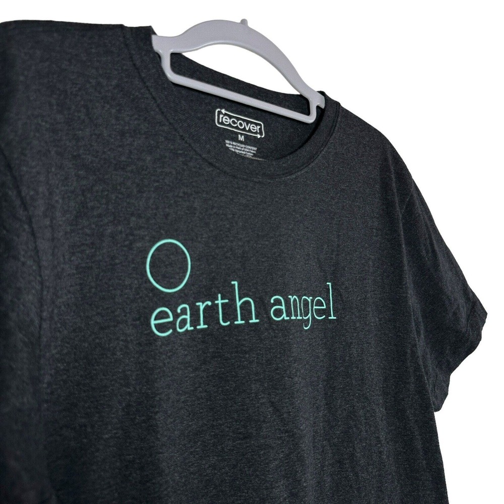 Recover T Shirt Womens Size M Dark Gray Earth Angel Recycled Content